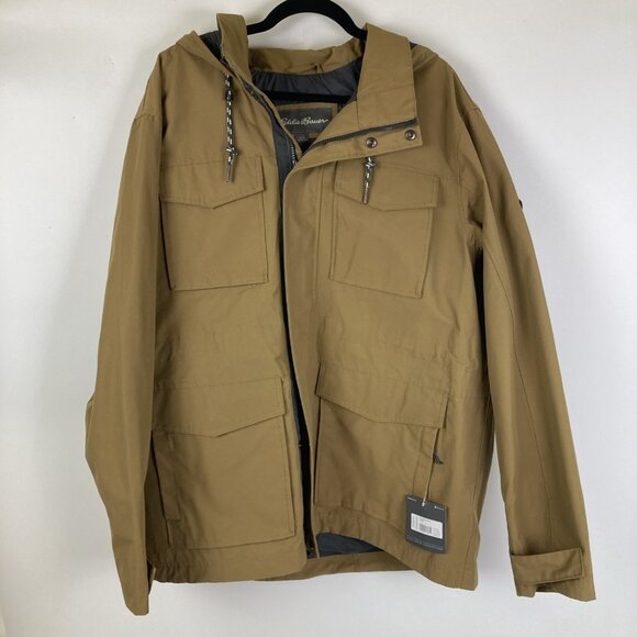Eddie Bauer Mr Everson Parka Tawny Mens Size Large New NWT Hooded Coat Jacket